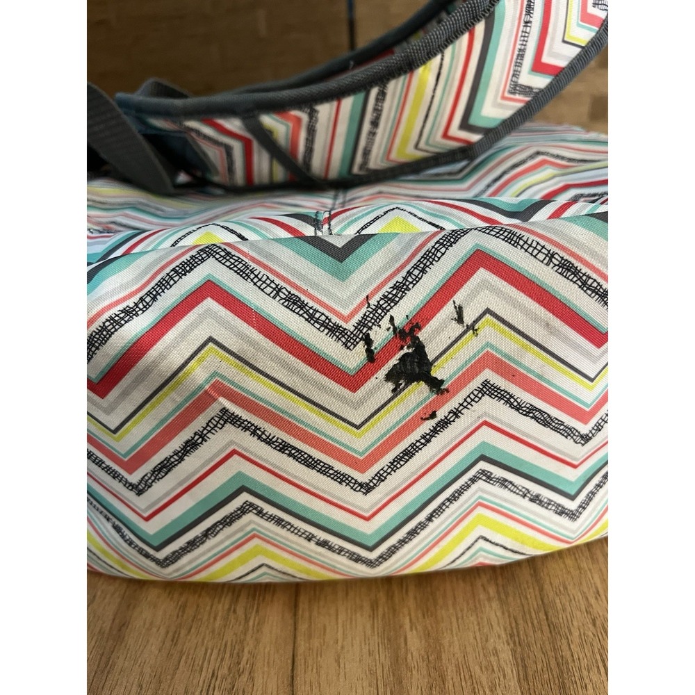 Thirty One 31 Party Punch‎ Backpack One Shoulder Chevron Laptop Storage - Picture 7 of 9
